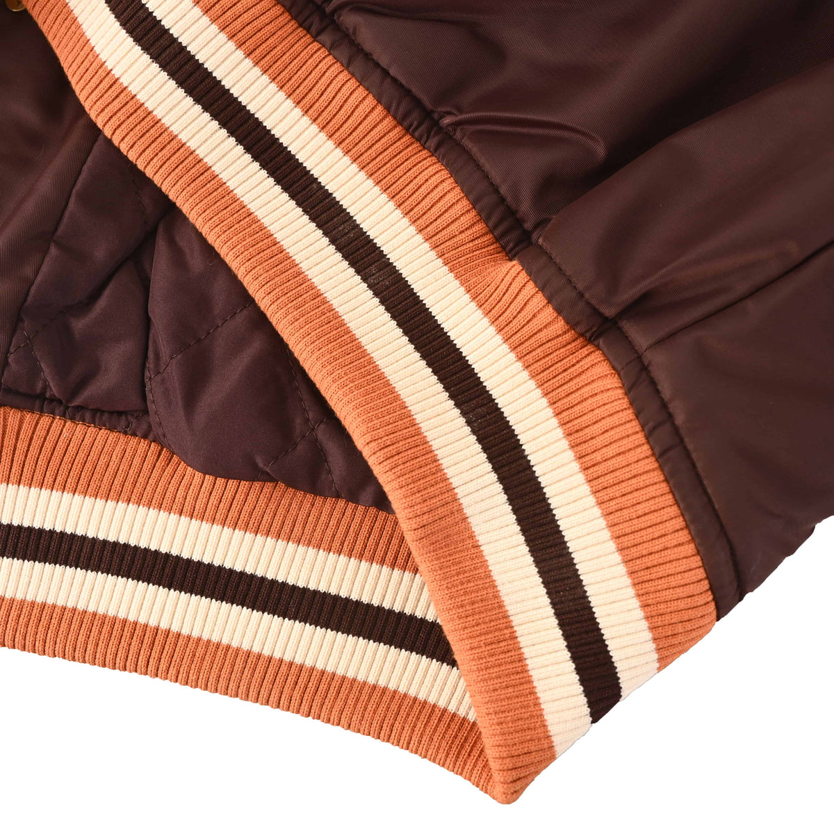 Louis Vuitton Beaded Letter Varsity Jacket | Padded Baseball Outerwear with Designer Statement Streetwear Style