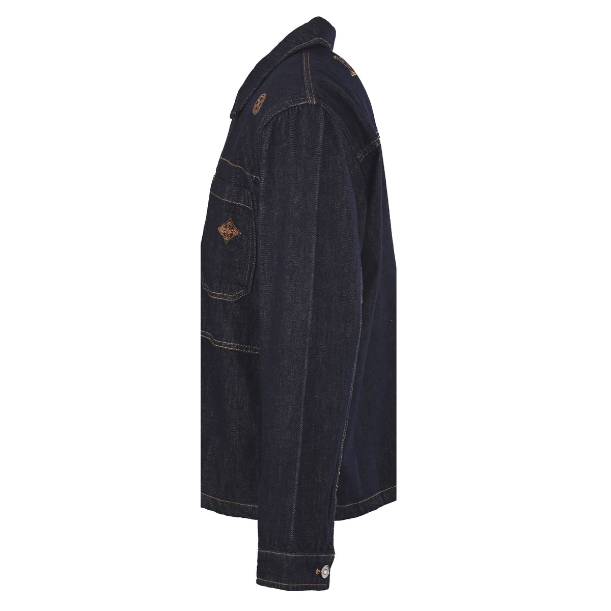 Louis Vuitton Panelled Embroidered Denim Jacket | Statement Designer Jean Outerwear for Casual Streetwear Layering