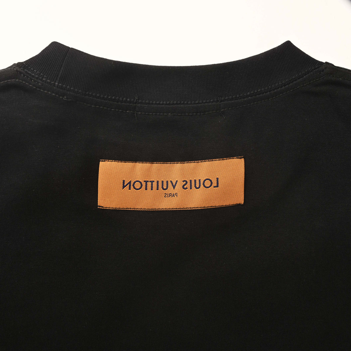Louis Vuitton Red Slogan Chest T-Shirt | Designer Statement Streetwear