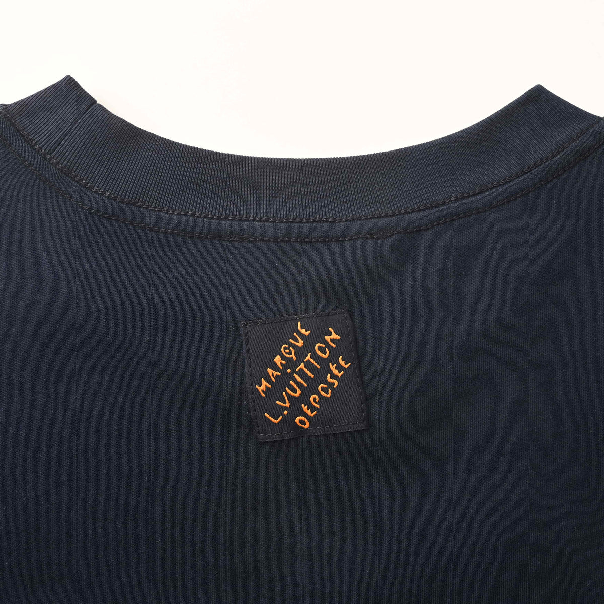 Louis Vuitton Denim Lettering T-Shirt | Luxury Casual Short-Sleeve Tee