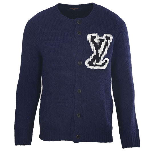 Louis Vuitton Jacquard Cardigan Sweater Jacket | Luxury Knitwear for Smart Casual & Streetwear Outfits