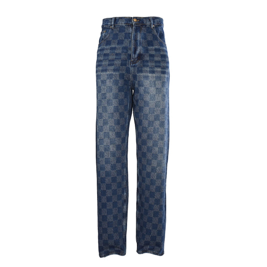 Louis Vuitton Damier Checkerboard Skater Jeans | Designer Streetwear Denim