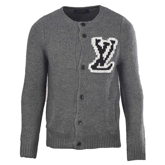 Louis Vuitton Jacquard Knit Cardigan Sweater Jacket | Designer Layering & Luxury Casual Style