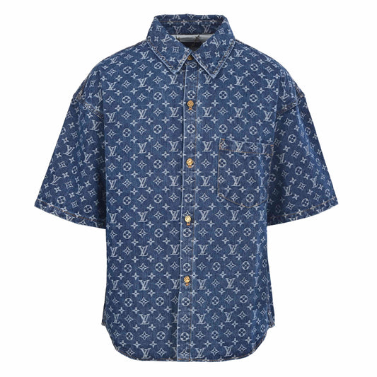 Louis Vuitton All-Over Monogram Jacquard Denim Shirt | Luxury Streetwear