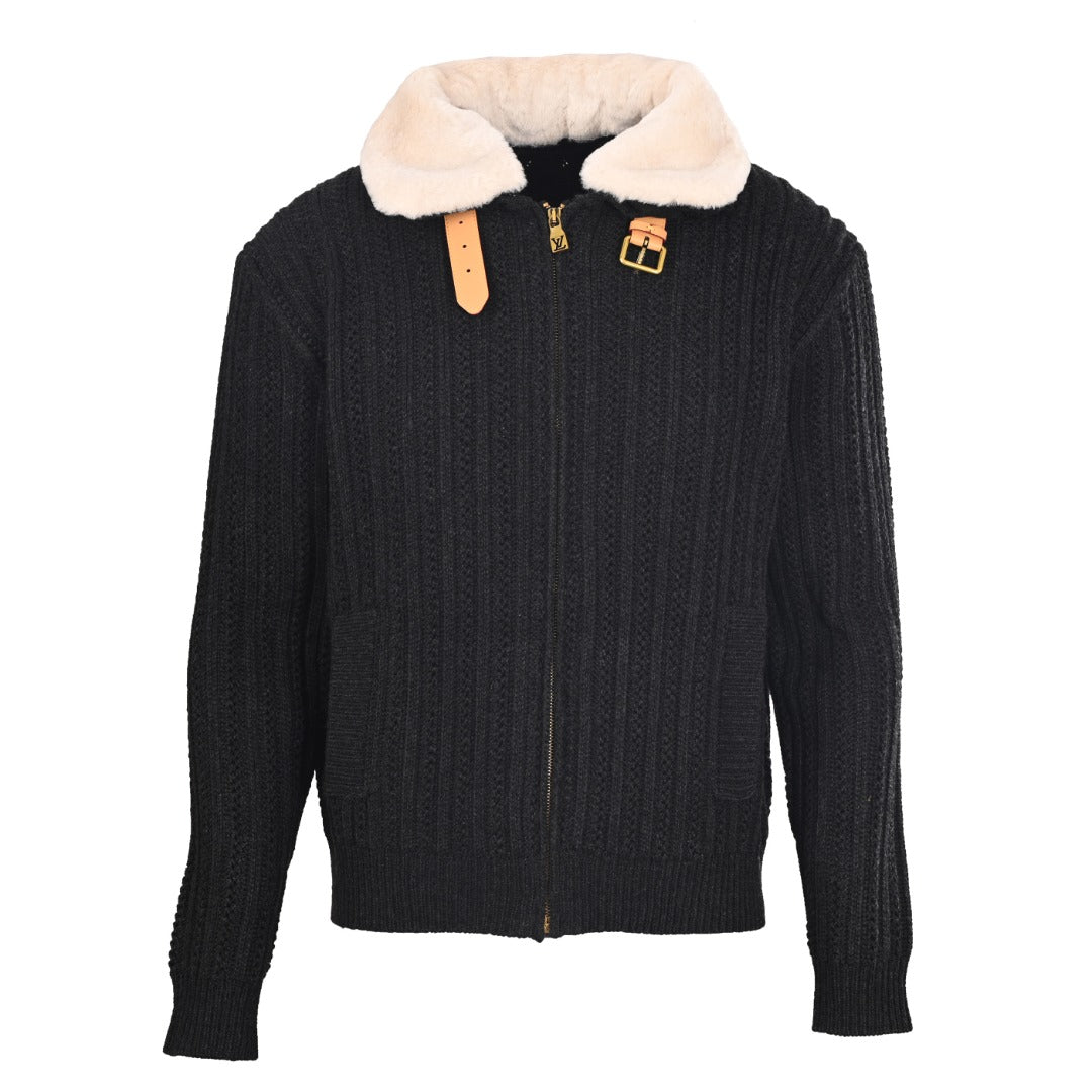 Louis Vuitton Wool Cashmere Blend Jacket | Luxury Fur-Collar Outerwear