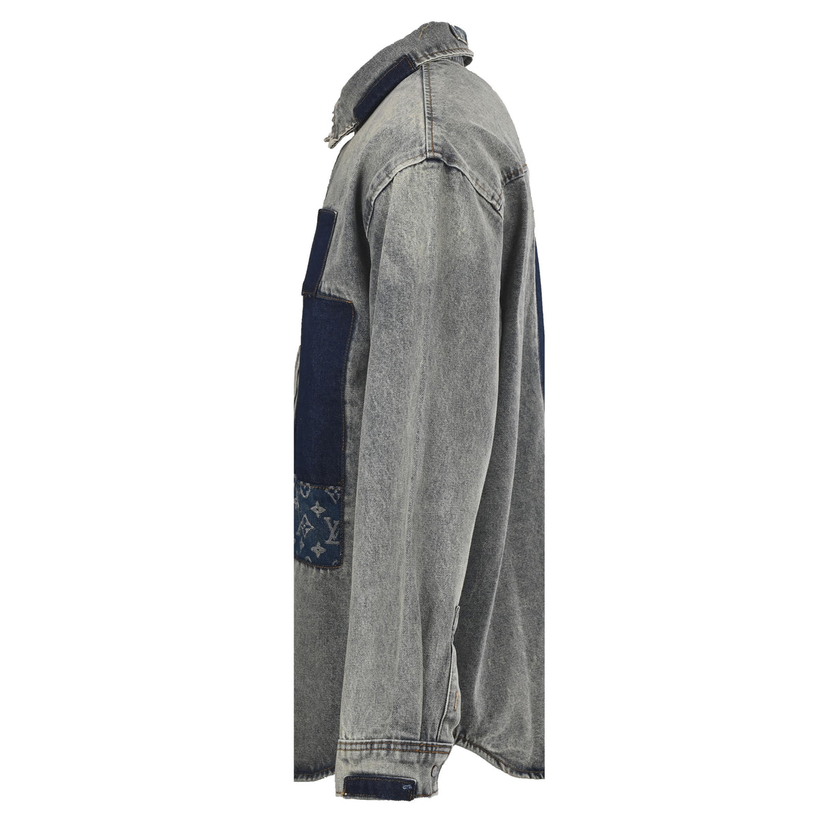 Louis Vuitton Patch Detail Denim Overshirt | Luxury Designer Skate-Inspired Shirt Jacket & Casual Streetwear Layer