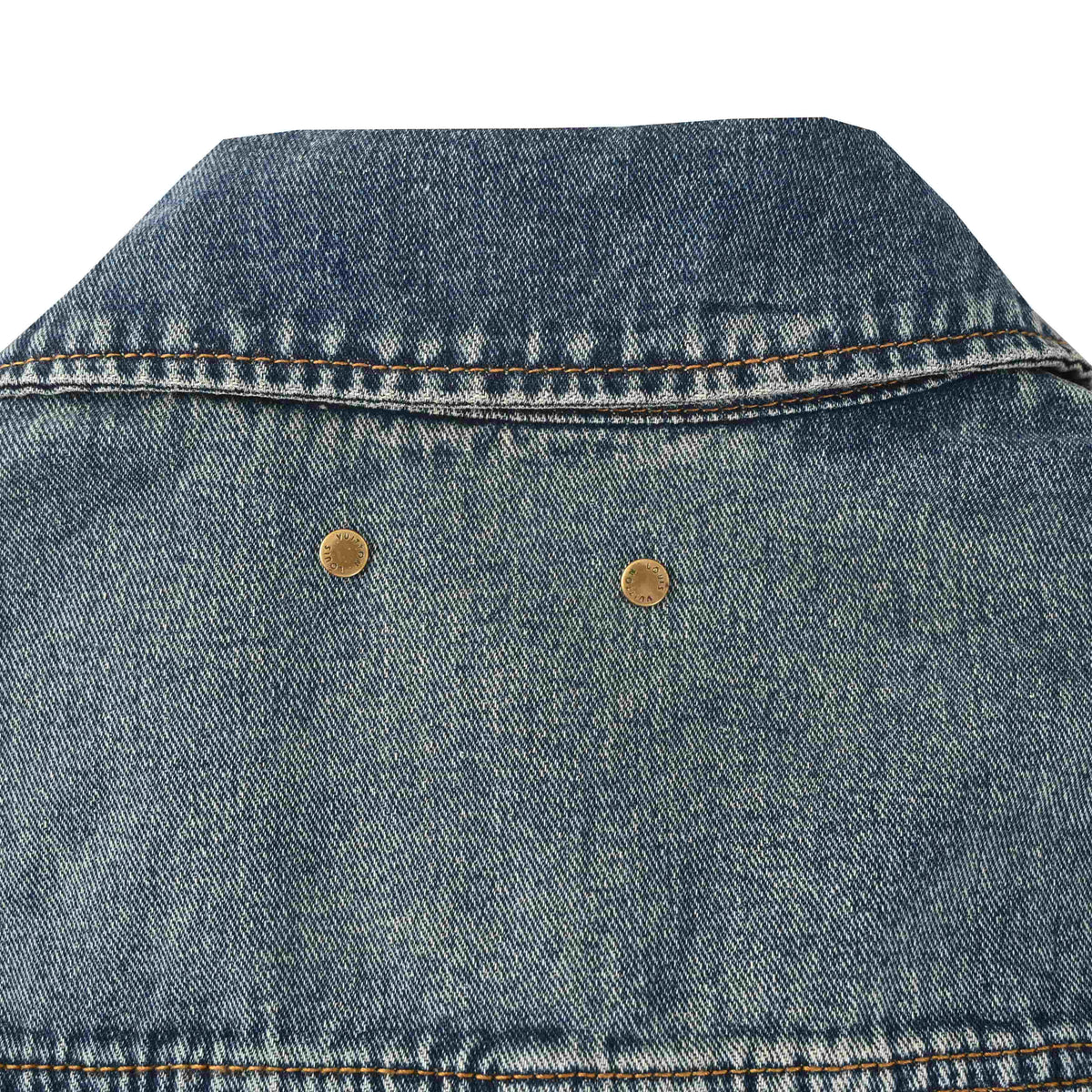 Louis Vuitton Embossed Denim Jacket | Textured Designer Jean Jacket for Casual Streetwear