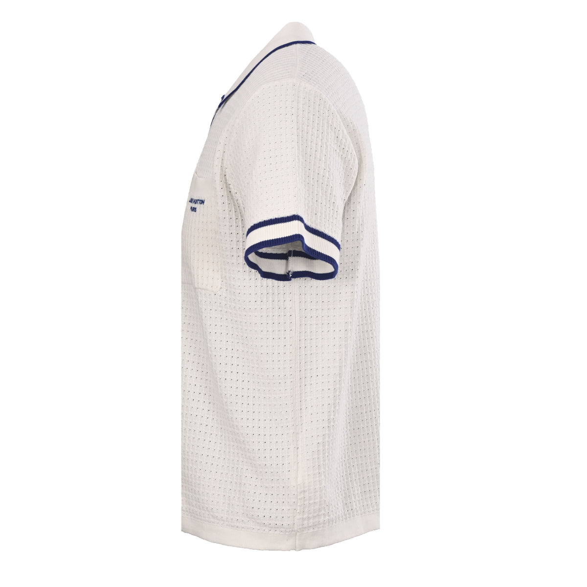 Louis Vuitton Waffle-Texture Embroidered Short-Sleeve Shirt | Luxury Designer Resort & Smart Casual Style