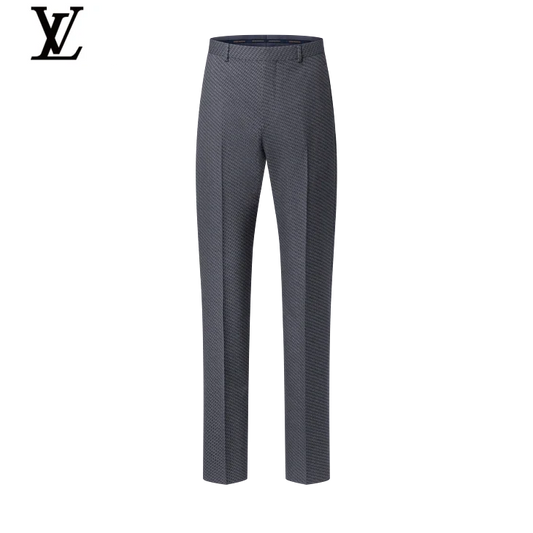 Louis Vuitton Dark Grey Textured Slim Trousers