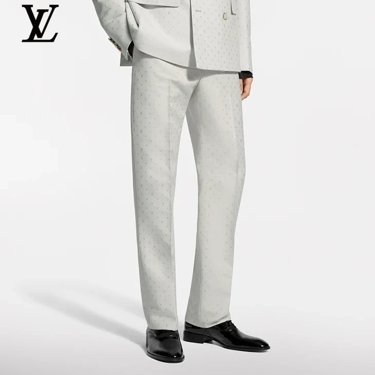 Louis Vuitton White Monogram Slim Trousers