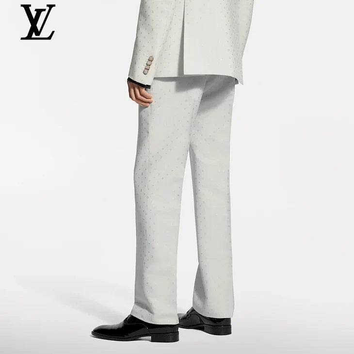 Louis Vuitton White Monogram Slim Trousers