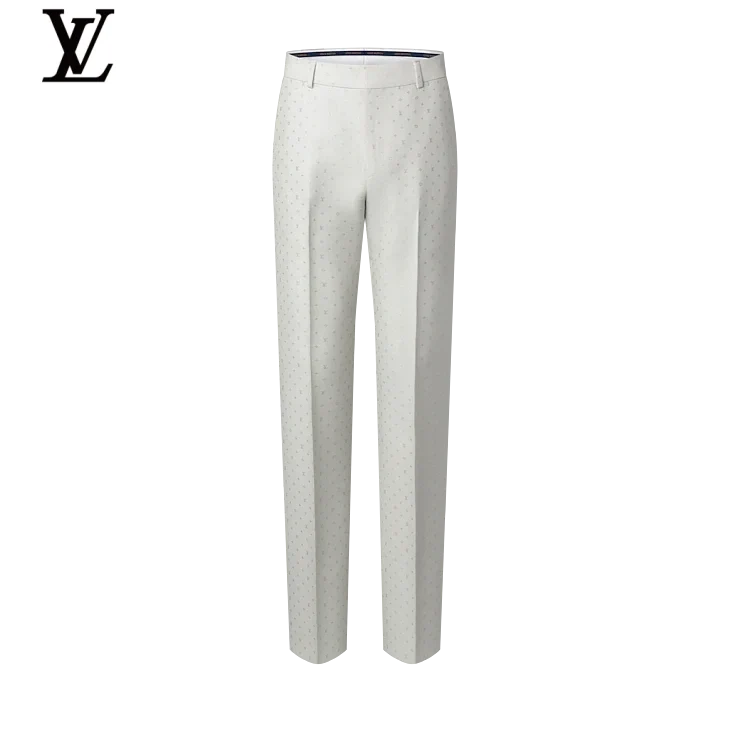 Louis Vuitton White Monogram Slim Trousers