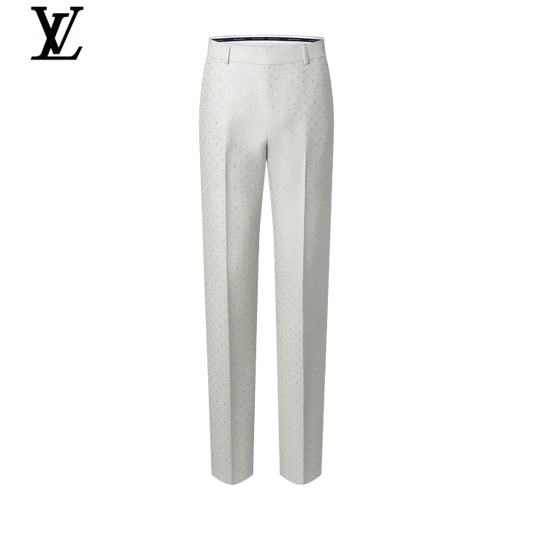 Louis Vuitton White Monogram Slim Trousers