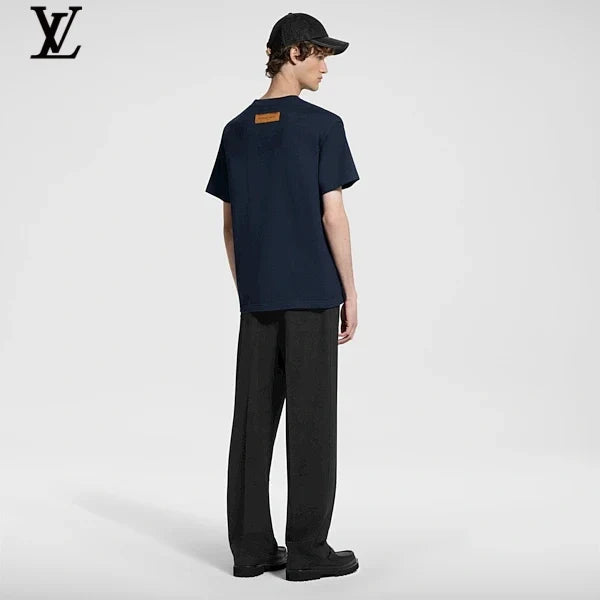 Louis Vuitton Embossed LV Logo Short-Sleeve T-Shirt