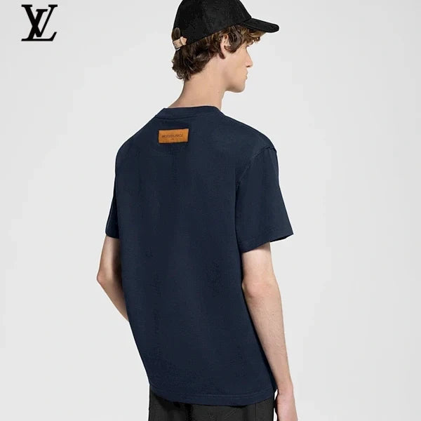 Louis Vuitton Embossed LV Logo Short-Sleeve T-Shirt