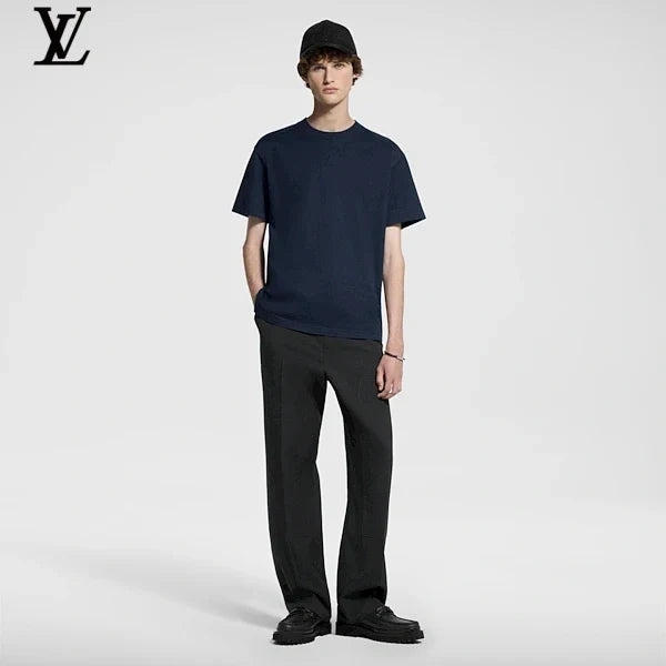 Louis Vuitton Embossed LV Logo Short-Sleeve T-Shirt