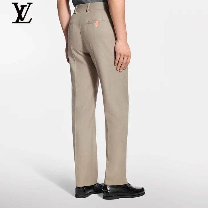 Louis Vuitton Beige Straight-Fit Linen Trousers
