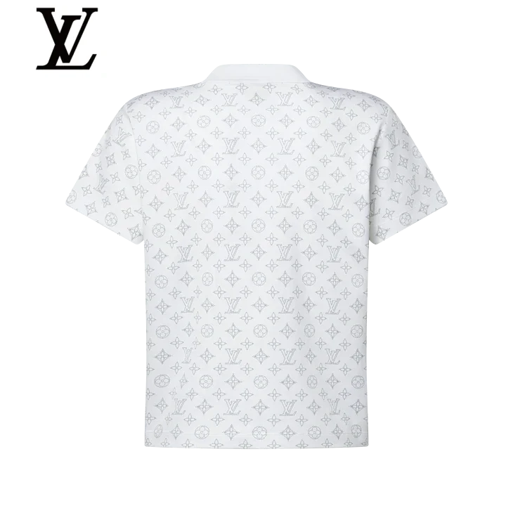 Louis Vuitton White Rhinestone Monogram Short-Sleeve T-Shirt