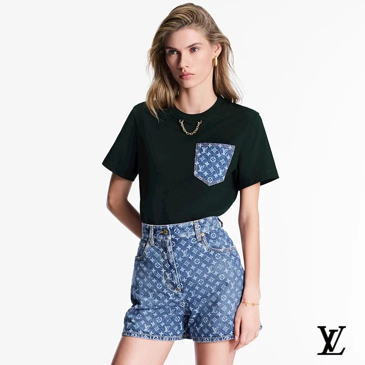 Louis Vuitton Blue Monogram Denim Shorts