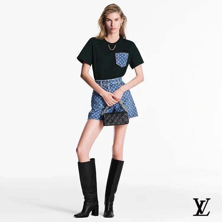 Louis Vuitton Blue Monogram Denim Shorts