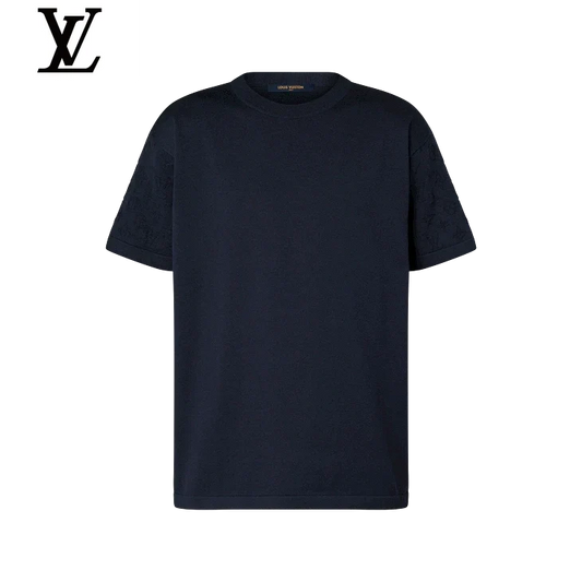 Louis Vuitton Navy Monogram Short Sleeve Knit T-Shirt