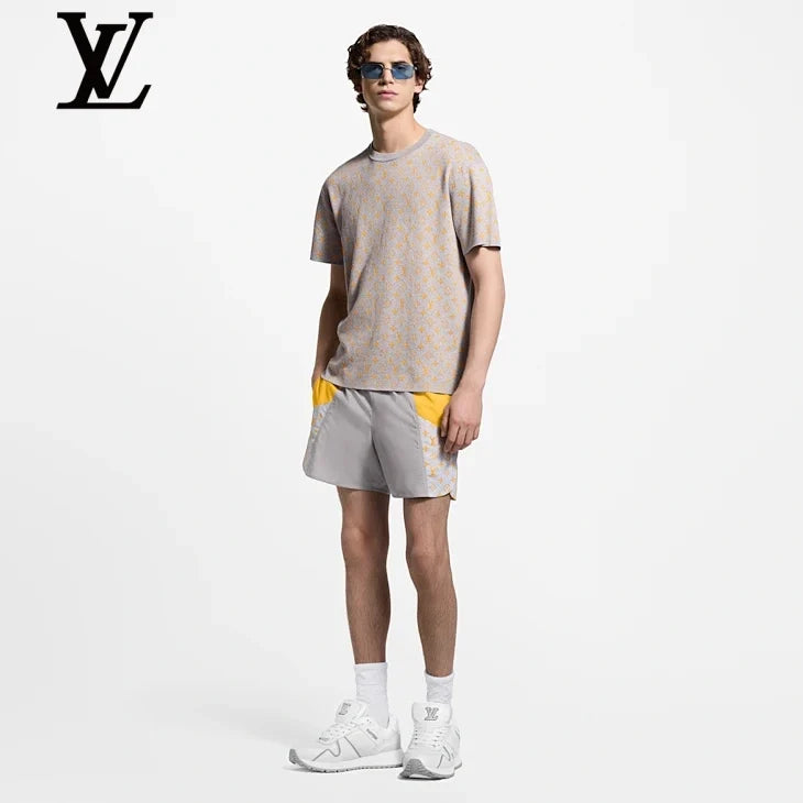Louis Vuitton Grey Yellow Monogram Jacquard T-Shirt