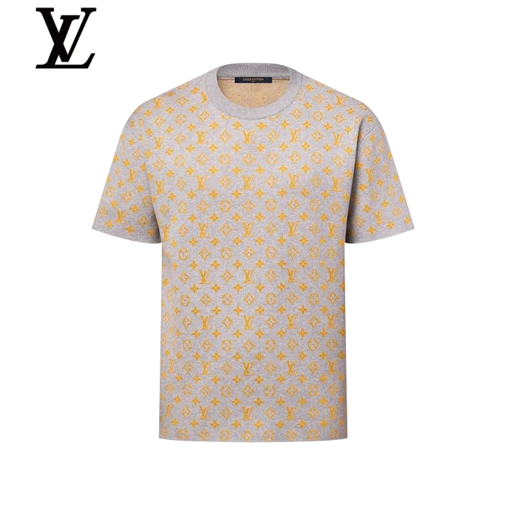 Louis Vuitton Grey Yellow Monogram Jacquard T-Shirt