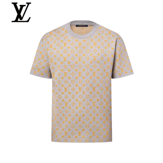 Louis Vuitton Grey Yellow Monogram Jacquard T-Shirt