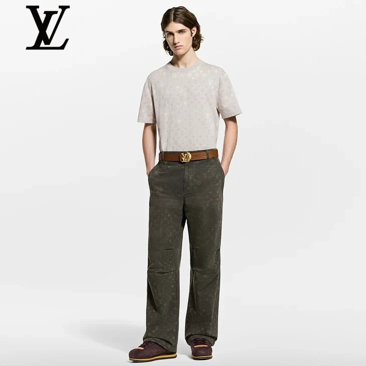 Louis Vuitton Light Grey Monogram Jacquard T-Shirt