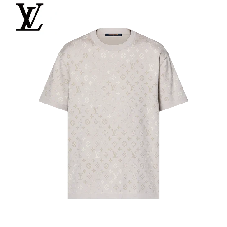 Louis Vuitton Light Grey Monogram Jacquard T-Shirt