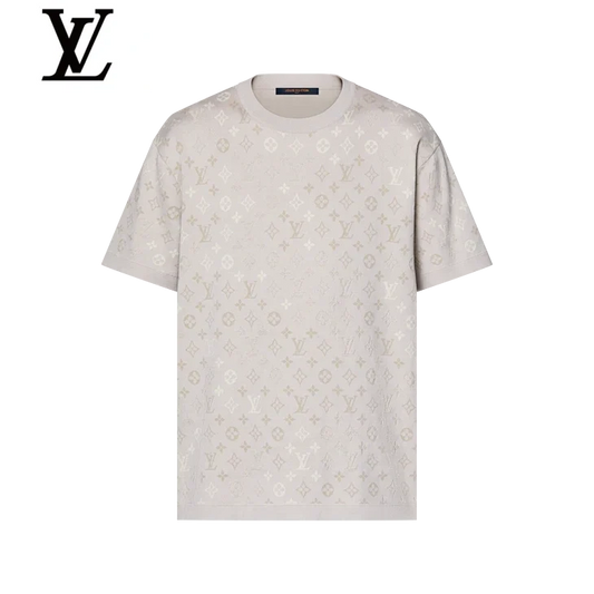 Louis Vuitton Light Grey Monogram Jacquard T-Shirt