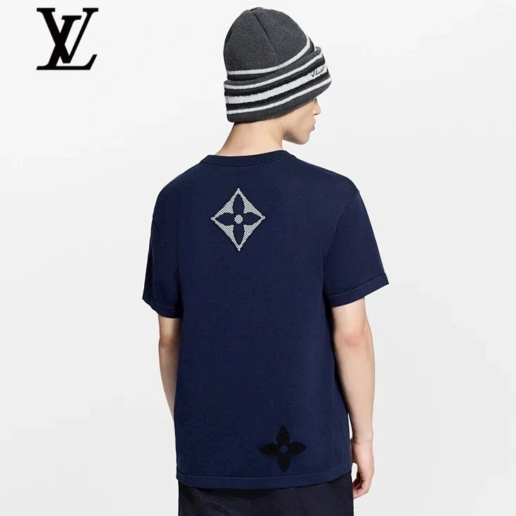 Louis Vuitton Navy Multi Monogram Knit T-Shirt