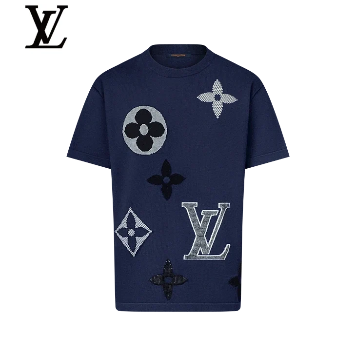 Louis Vuitton Navy Multi Monogram Knit T-Shirt