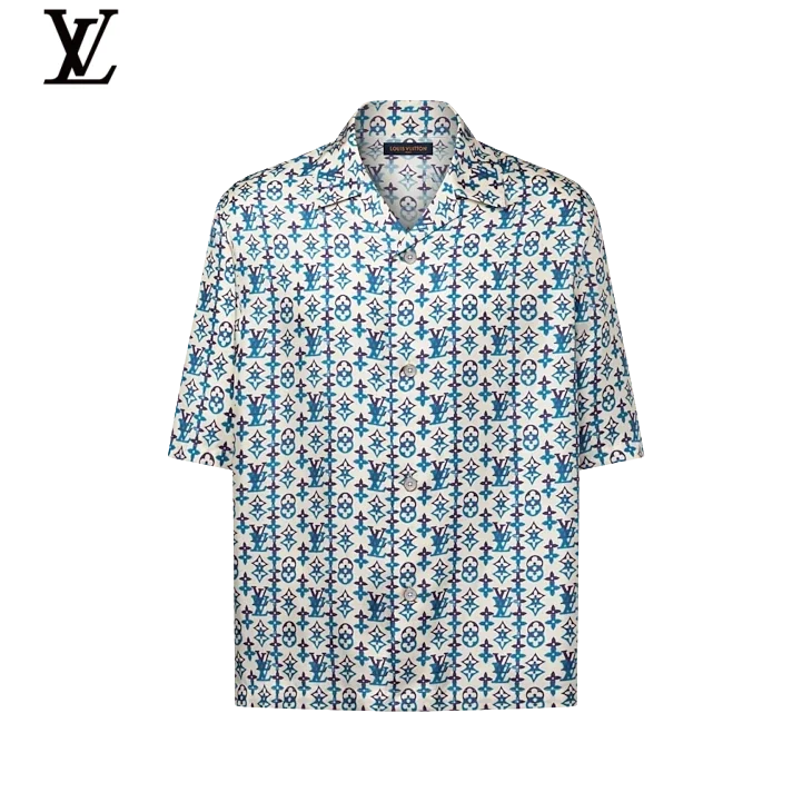 Louis Vuitton LVM Printed Stripe Short-Sleeve Shirt