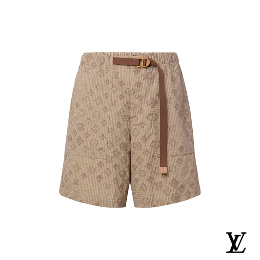 Louis Vuitton Beige Monogram Grid Shorts