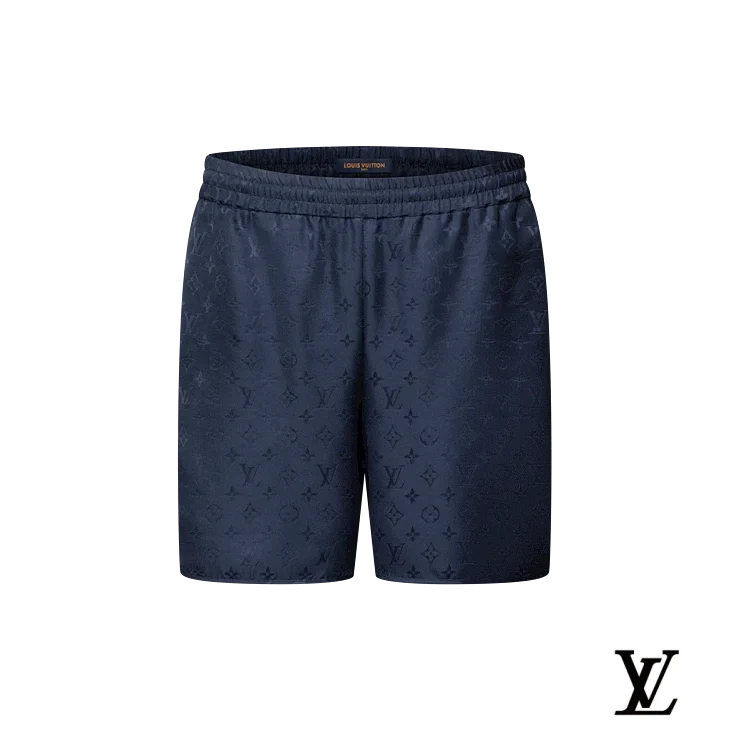Louis Vuitton Navy Monogram Jacquard Drawstring Shorts