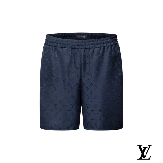 Louis Vuitton Navy Monogram Jacquard Drawstring Shorts