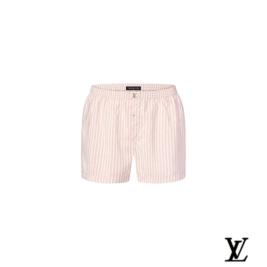 Louis Vuitton Pink and White Striped Cotton Boxer Shorts