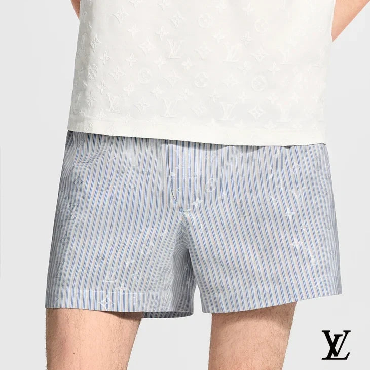 Louis Vuitton Striped Monogram Shorts