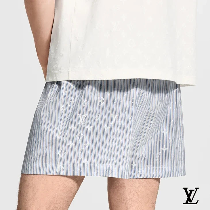 Louis Vuitton Striped Monogram Shorts