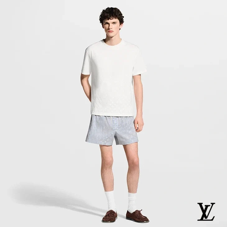 Louis Vuitton Striped Monogram Shorts