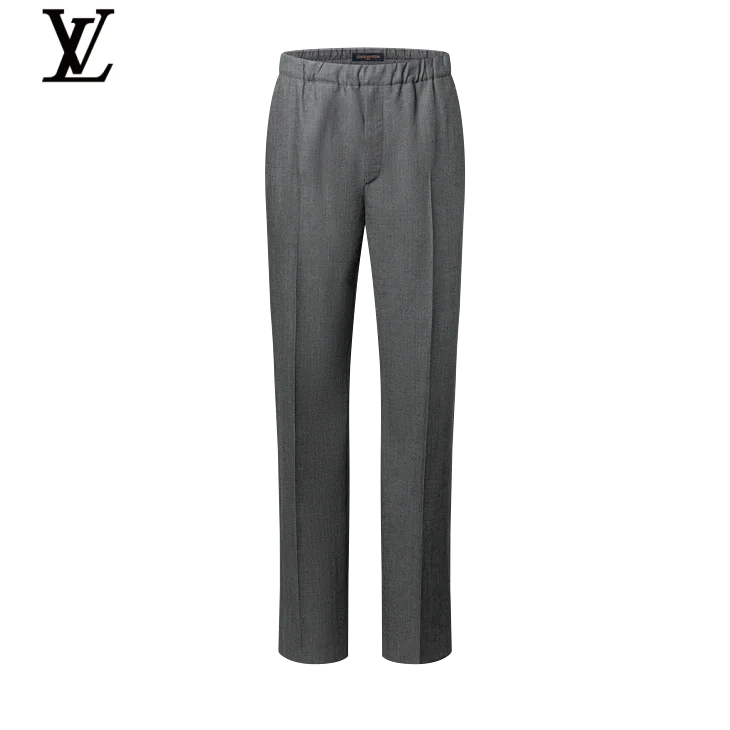 Louis Vuitton Grey Elastic-Waist Trousers