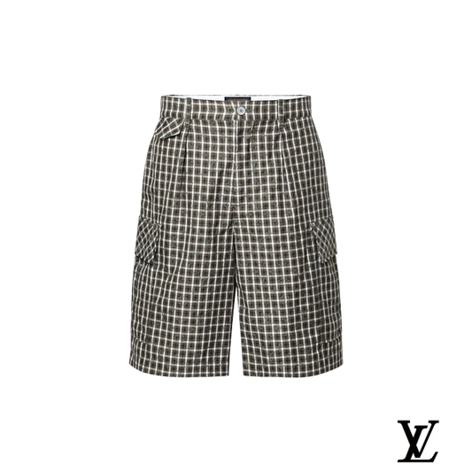Louis Vuitton Brown Check Cargo Shorts