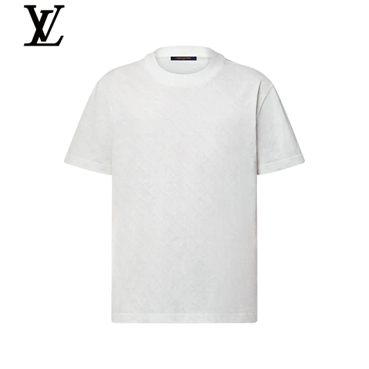 Louis Vuitton White Allover Monogram Jacquard T-Shirt