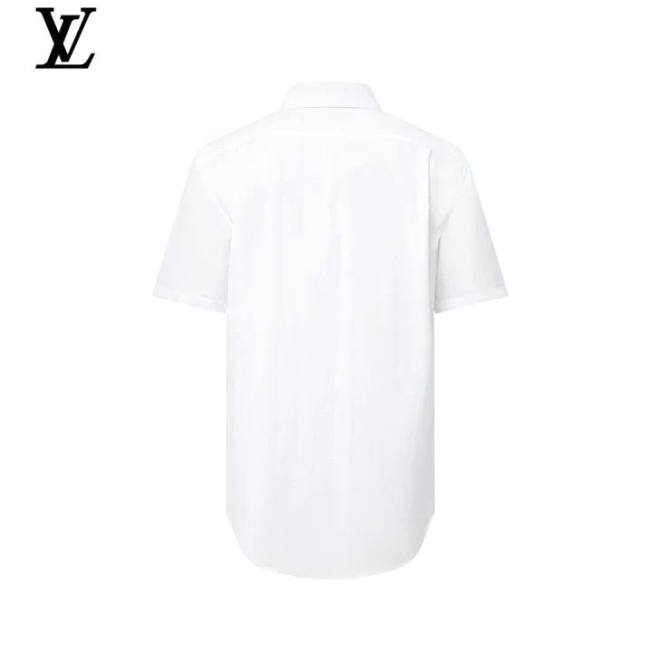 LV Textured Camp Collar Short-Sleeve Shirt
