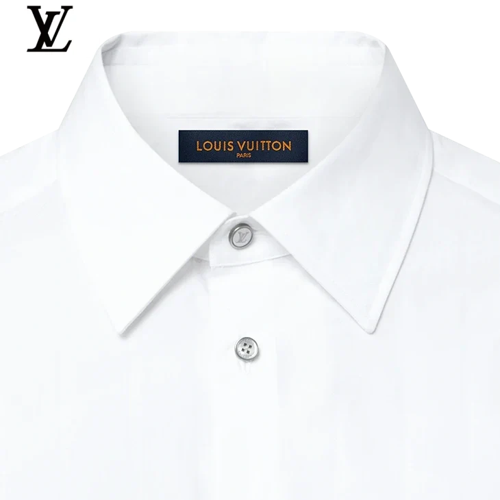 LV Textured Camp Collar Short-Sleeve Shirt