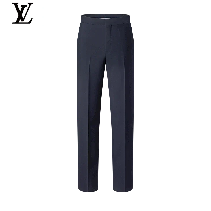 Louis Vuitton Beige Straight Linen Trousers