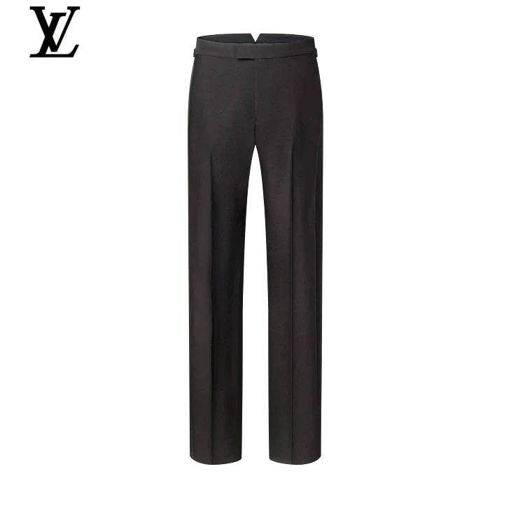 Louis Vuitton Black Wide-Leg Wool Trousers