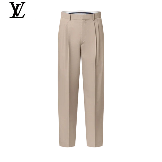 Louis Vuitton Beige Double-Pleated Trousers