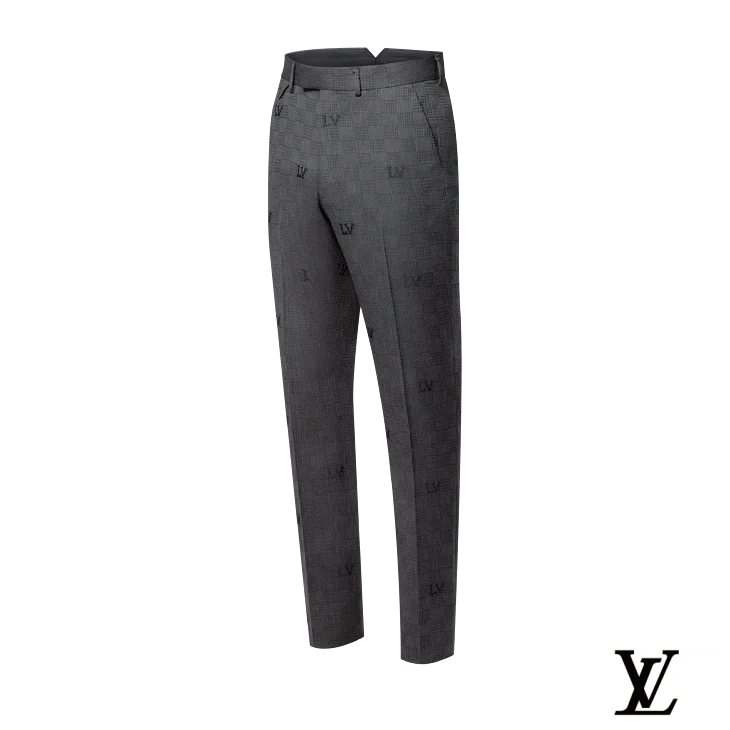 Louis Vuitton Grey Damier LV Jacquard Trousers